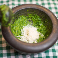 preparazione pesto alla genovese