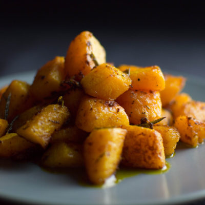 zucca in padella al rosmarino