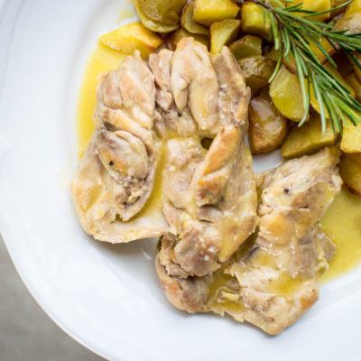 sovracosce di pollo al limone e vino bianco